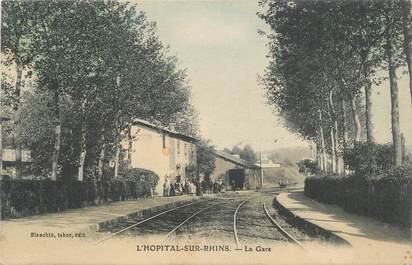 .CPA FRANCE 42 " L'Hopiital sur Rhins, La gare"