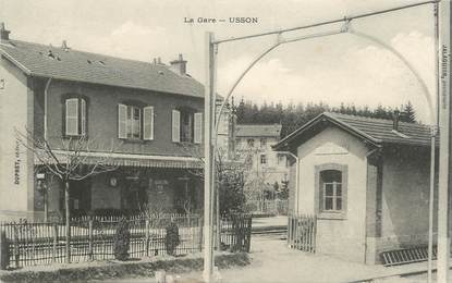 .CPA FRANCE 42 " Usson, La gare"