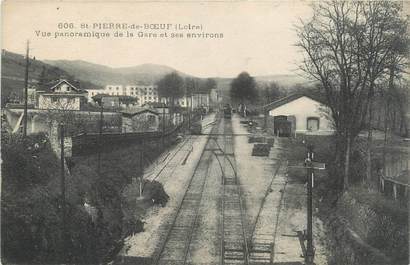 .CPA FRANCE 42 " St Pierre de Boeuf, Vue panoramique de la gare et ses environs"