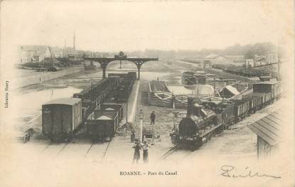 .CPA FRANCE 42 " Roanne, Port du canal"