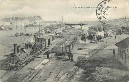 .CPA FRANCE 42 " Roanne,  Port du canal  "