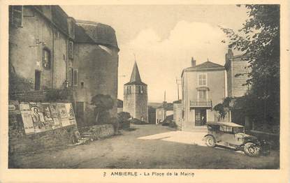 .CPA FRANCE 42 " Ambierle, Place de la Mairie"