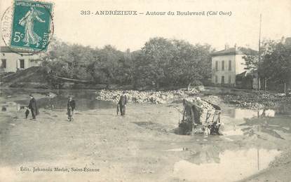 .CPA FRANCE 42 " Andrézieux, Autour du  Boulevard"