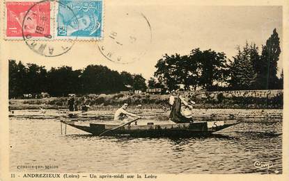 .CPSM FRANCE 42 " Andrézieux, Un après-midi sur la Loire"