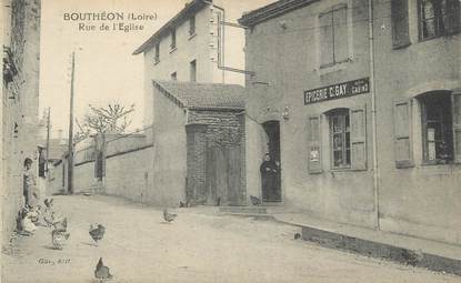 .CPA FRANCE 42 " Bouthéon, Rue de l'église"