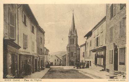 .CPA FRANCE 42 " Boen, Place de l'Eglise"