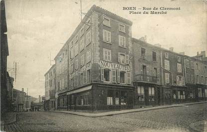 .CPA FRANCE 42 " Boen, Rue de Clermont , Place du marché"