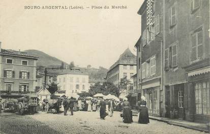 .CPA FRANCE 42 " Bourg Argental, Place du marché "