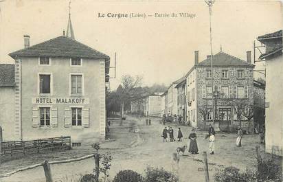 .CPA FRANCE 42 "Le Cergne, Entrée du village"