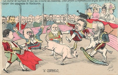 CPA POLITIQUE "Corrida"