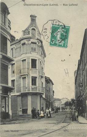 .CPA FRANCE 42 "Chazelles sur Lyon, Rue Laffond"