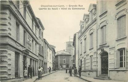 .CPA FRANCE 42 "Chazelles sur Lyon, Grande rue, Hôtel du Commerce"
