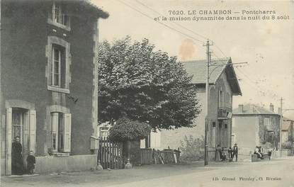 .CPA FRANCE 42 "Le Chambon, Pontcharra et la maison dynamitée dans la nuit du 08 août"