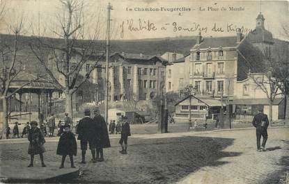 .CPA FRANCE 42 "Le Chambon Feugerolles, Place du marché"