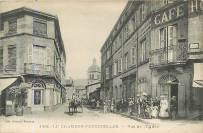 .CPA FRANCE 42 "Le Chambon Feugerolles, Rue de l'Eglise"