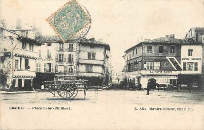 .CPA FRANCE 42 "Charlieu, Place St Philibert"