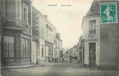 .CPA FRANCE 72 " Aubigné, Grande Rue"