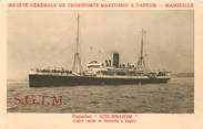 Bateau CPA BATEAU PAQUEBOT COMMERCE "Le SIDI BRAHIM" Société Générale des Transports maritimes à vapeur Marseille