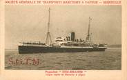 Bateau  CPA  BATEAU / PAQUEBOT / COMMERCE  "Le SIDI BRAHIM " / Société Générale des Transports maritimes à vapeur / Marseille