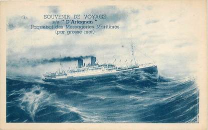  CPA  BATEAU / PAQUEBOT / COMMERCE  "Le D'Artagnan" / MESSAGERIES MARITIMES