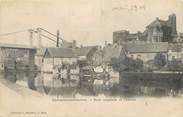 72 Sarthe .CPA FRANCE 72 "Beaumont sur Sarthe, Pont suspendu et château"