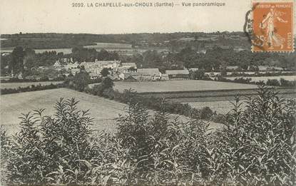 .CPA FRANCE 72 "La Chapelle aux Choux, Vue panoramique"/CACHET AMBULANT