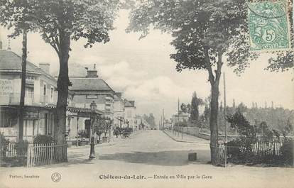 .CPA FRANCE 72 "Château du Loir, Entrée en ville par la gare"