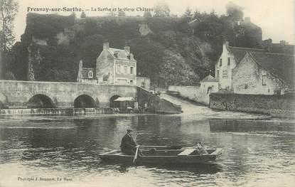 .CPA FRANCE 72 "Fresnay sur Sarthe, La Sarthee et le vieux château"