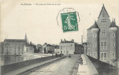 .CPA FRANCE 72 "La Flèche, Vue prise du pont sur le Loir"