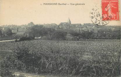 .CPA FRANCE 72 "Mansigné, Vue générale"