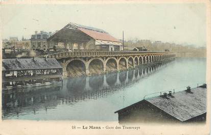 .CPA FRANCE 72 "Le Mans, Gare des tramways"