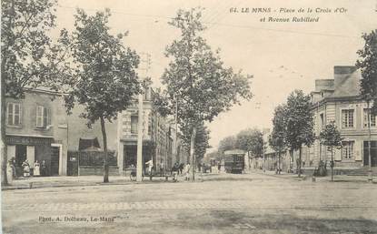 .CPA FRANCE 72 "Le Mans, Place de la Croix d'Or et Avenue Rubillard"