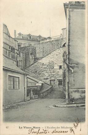 .CPA FRANCE 72 "Le Mans, L'escalier des boucheries"