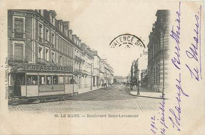 .CPA FRANCE 72 "Le Mans, Boulevard René Levasseur"/TRAM