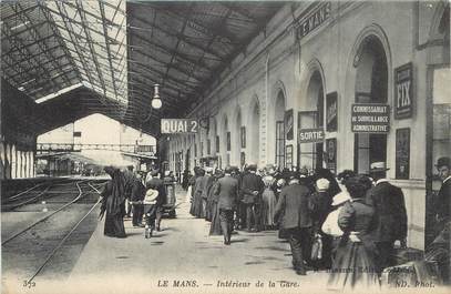 .CPA FRANCE 72 "Le Mans, Intérieur de la gare  "