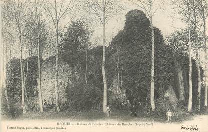 .CPA FRANCE 72 "Requeil, Ruines de l'ancien château du Bouchet"