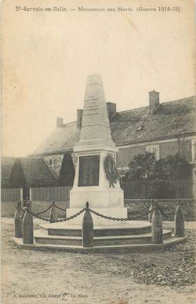 .CPA FRANCE 72 " St  Gervais en Belin, Monument aux morts"