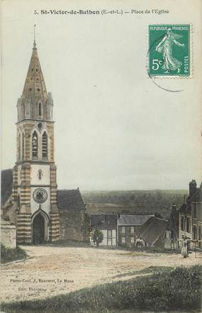 CPA FRANCE 28 "Saint Victor de Buthon, Place de l'Eglise"