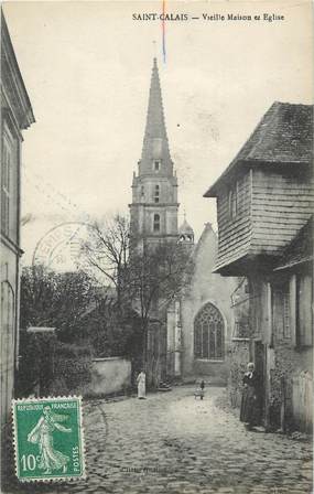 .CPA FRANCE 72 " St Calais, Vieille maison et église"