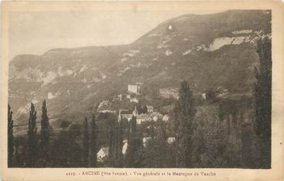 .CPA FRANCE 74 " Arcine, Vue générale et la montagne de Vuache"