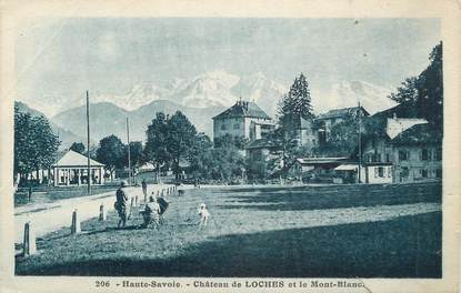 .CPA  FRANCE 74 " Loches, Le château et le Mont Blanc"