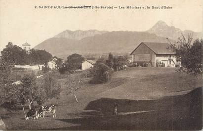 .CPA  FRANCE 74 " Saint Paul, Les Mémises et la dent d'Oche "