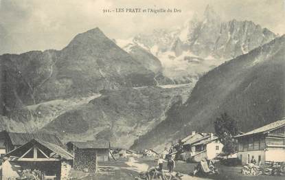 .CPA  FRANCE 74 " Les Pratz, Aiguille du Dru"