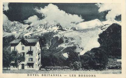 .CPA  FRANCE 74 " Les Bossons, Hôtel Britannia"