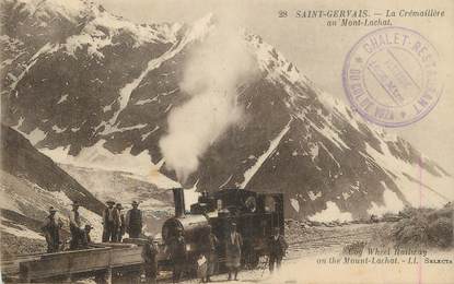 .CPA  FRANCE 74 " St Gervais les Bains, La Crémaillère au Mont Lachat"