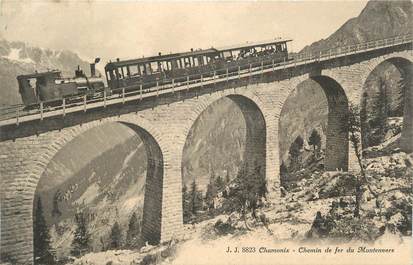 .CPA  FRANCE 74 " Chamonix, Chemin  de fer de Montenvers"/TRAIN A CREMAILLIERE