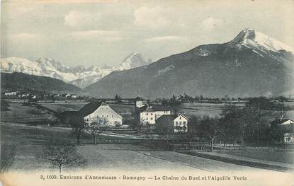 .CPA  FRANCE 74 "Romagny, Chaîne du Buet et l'Aiguille Verte"