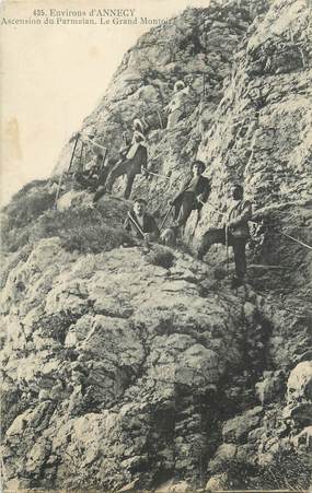 .CPA  FRANCE 74 "Env. ANNECY, Ascension du Parmelan, le Grand Montoir"/ALPINISME