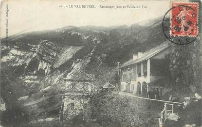 .CPA  FRANCE 74 "Le Val de Fier, Restaurant Juge et Vallée du Fier"