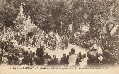CPA FRANCE 30 " Notre Dame de Prime Combe, la Statue du Sacré Coeur, Procession"